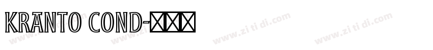 Kranto Cond字体转换